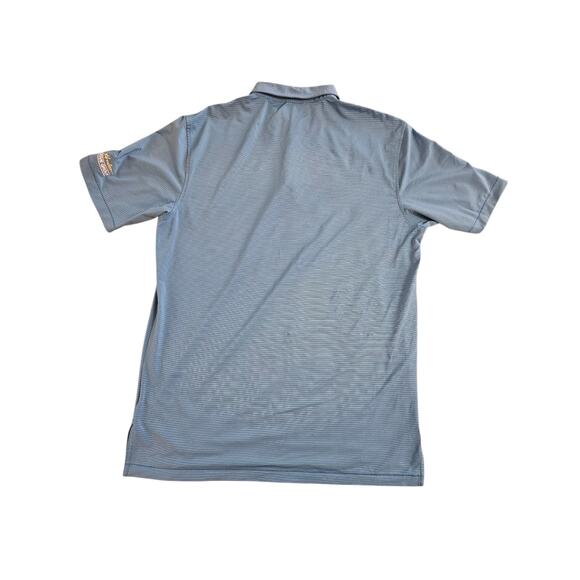 Peter Millar Summer Comfort Mens Polo Shirt Blue Striped Print Size Large - Picture 2 of 5